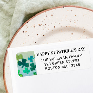 Happy St Patrick's Day Return Address Label