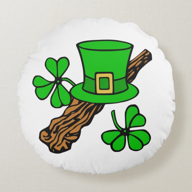 HAPPY ST.PATRICK'S DAY ROUND PILLOW (Front)