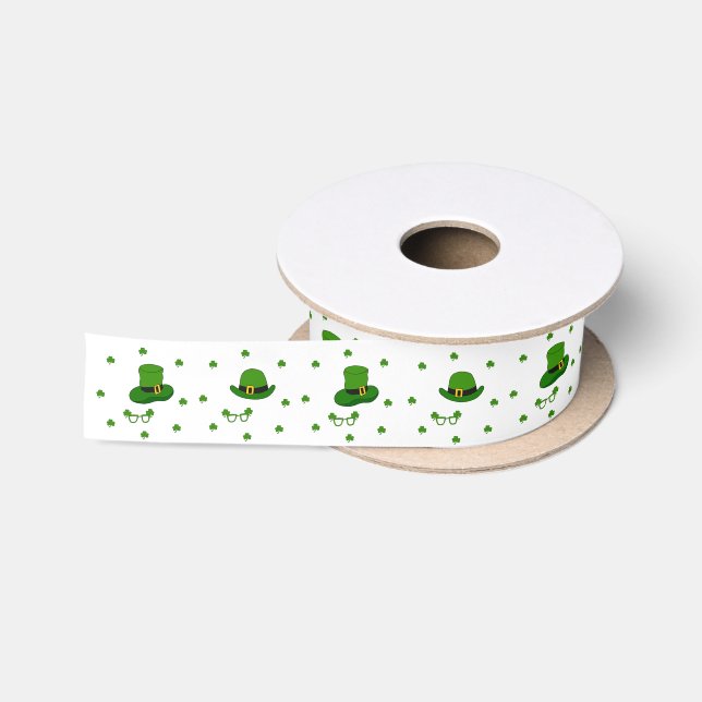 Happy St Patrick's Day Satin Ribbon (Spool)