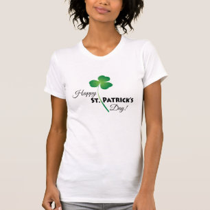 Happy St. Patrick's Day Script Clover T-Shirt
