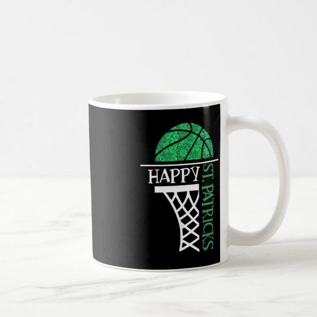 Happy St Patricks Day Shamrock basketball player n Coffee Mug (Right)