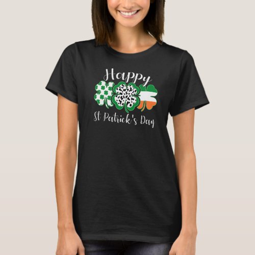 Happy St Patricks Day Shamrock Dalmatian Dog Amer T_Shirt