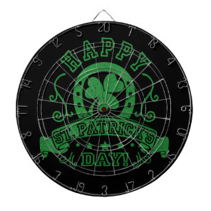 Happy St Patrick's Day Shamrock Dartboard
