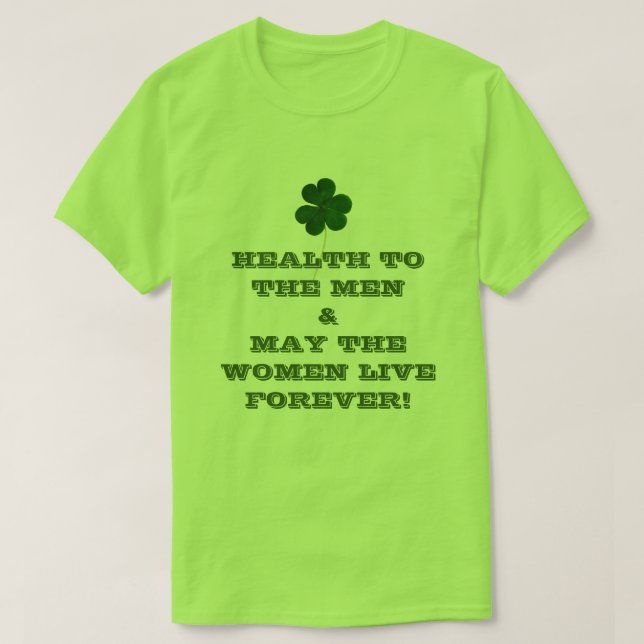 Happy St. Patrick's Day! Shamrock Fun Irish Cheers T-Shirt (Design Front)
