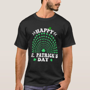 Happy St Patricks Day Shamrock Irish Rainbow Leopa T-Shirt