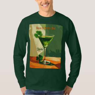 Happy St. Patrick's Day Shamrock Martini  T-Shirt