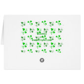 Happy St. Patrick's Day Shamrock Pattern Card (Back Horizontal)