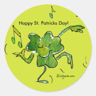 Happy St. Patricks Day Shamrock Sticker
