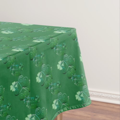 Happy St Patricks DayShamrock Tablecloth