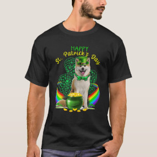 Happy St Patricks Day Shiba Inu Leprechaun Hat Sha T-Shirt