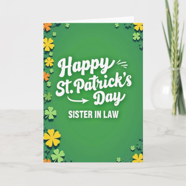 Happy St Patricks Day Sister Card (Front)