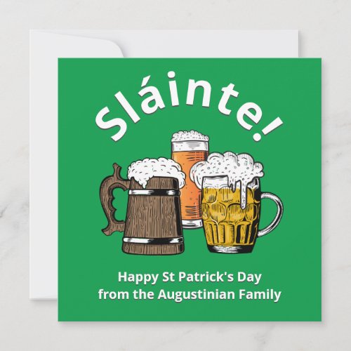 HAPPY ST PATRICKS DAY Slinte Beers Holiday Card