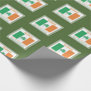HAPPY ST PATRICK'S DAY Sláinte Shamrock Irish Wrapping Paper