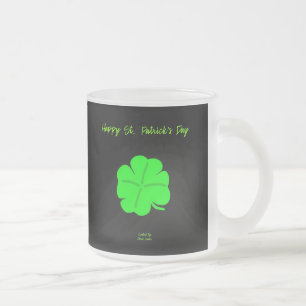 Happy St.  Patrick's Day Small Frosted Glass Mug