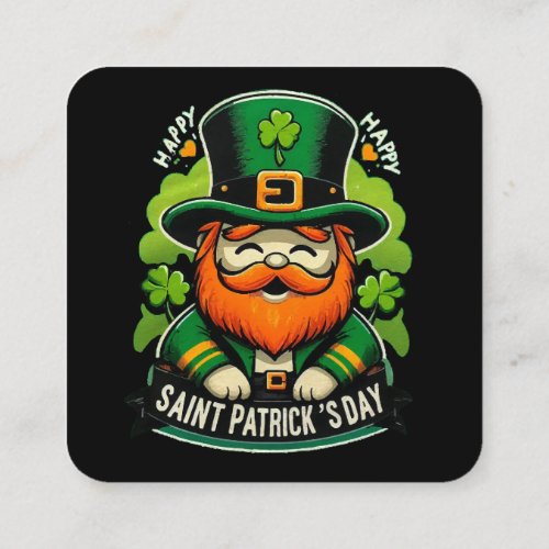 Happy St Patricks Day Square Business Card