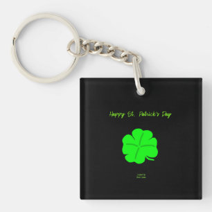 Happy St. Patrick's Day Square Key Chain