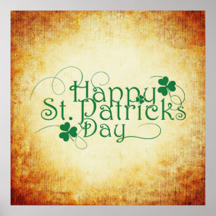 Happy St. Patrick's Day Square Poster
