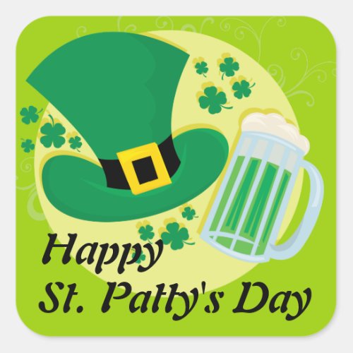 Happy St Patricks Day Square Sticker