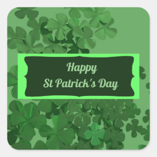 Happy St Patrick's Day Square Sticker