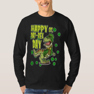 Happy St Patricks Day St Pat Rex Rex Shamrock C T-Shirt