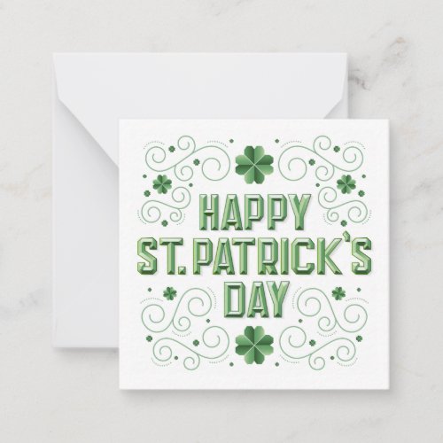 Happy St Patricks Day  Stationery Note Card