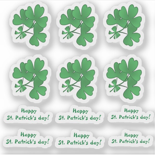 Happy St. Patrick's day! Sticker (Front)