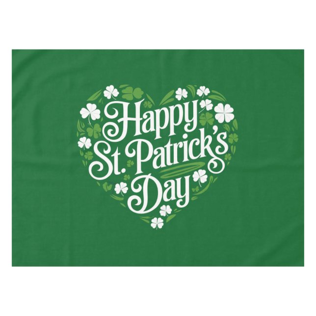 Happy St Patrick's Day  Tablecloth (Front (Horizontal))