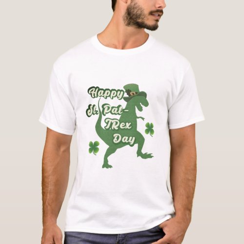Happy St Patricks Day Tee Lucky T_Rex T_shirt