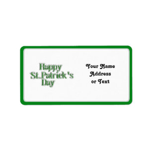 Happy St Patrick's Day Text Image Label