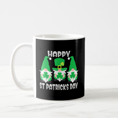 Happy St Patricks Day Three Gnome Irish Shamrock  Coffee Mug