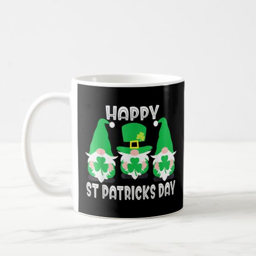 Happy St Patricks Day Three Gnome Irish Shamrock  Coffee Mug