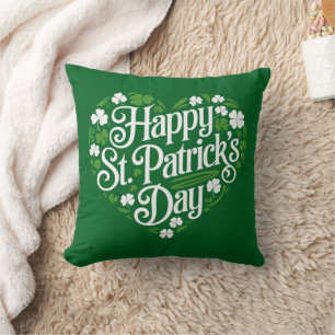 Happy St Patrick's Day Throw Pillow