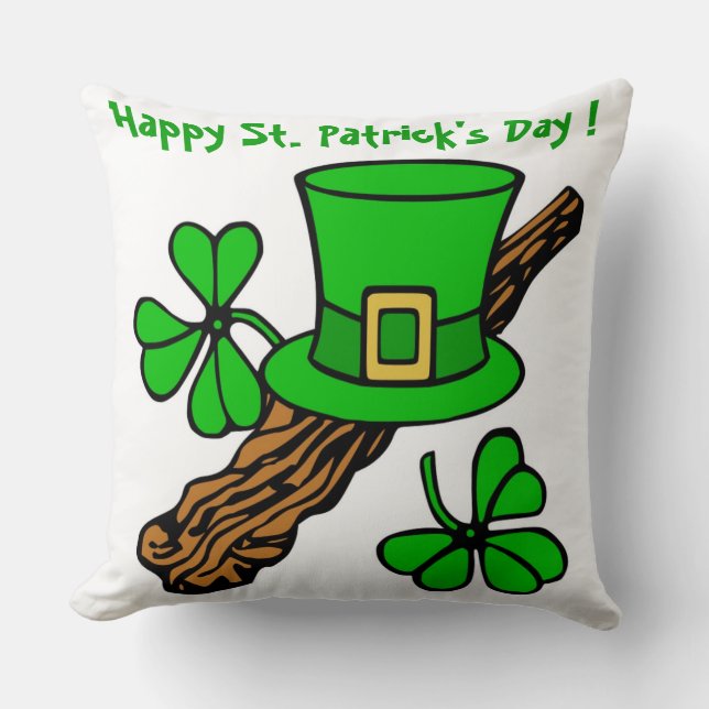 HAPPY ST.PATRICK'S DAY  THROW PILLOW (Front)
