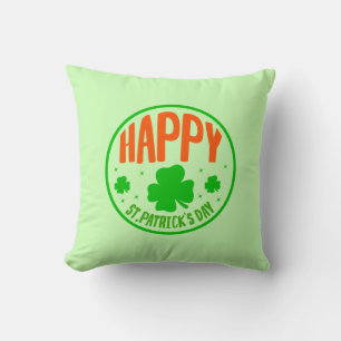 Happy St Patrick's Day Throw Pillow