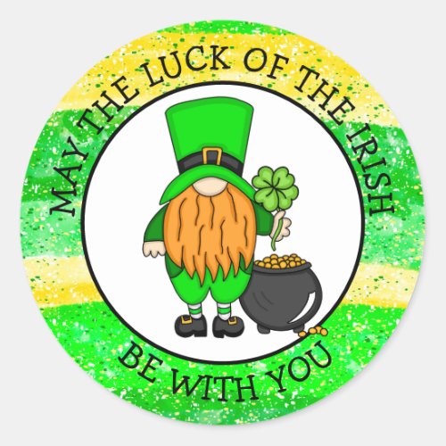 Happy St Patricks Day To You  Cute Leprechaun   Classic Round Sticker