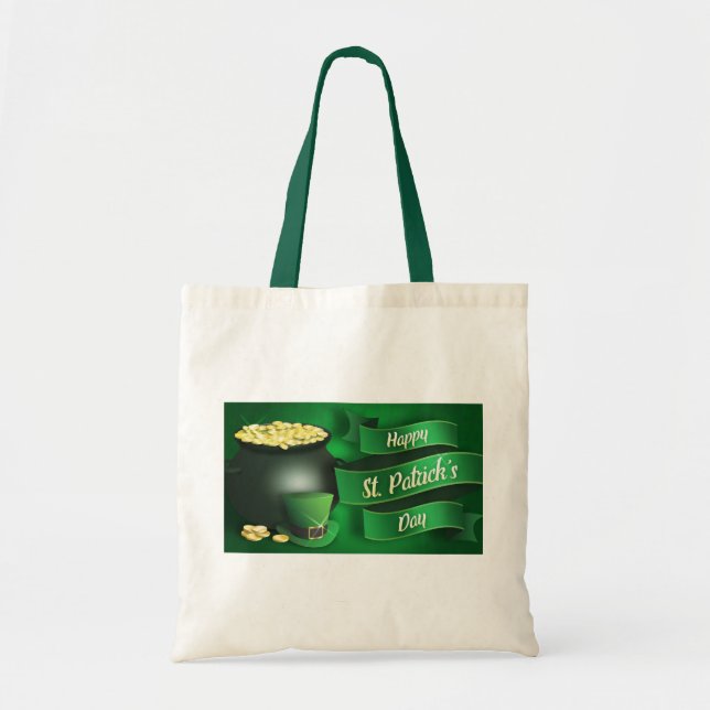 Happy St. Patrick's Day Tote Bag (Front)