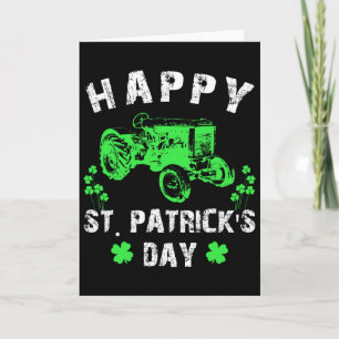 Happy St Patrick's Day Tractor Funny Toddler Boys Card