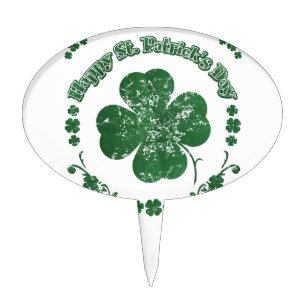 Happy St. Patrick's Day - vintage style Cake Topper