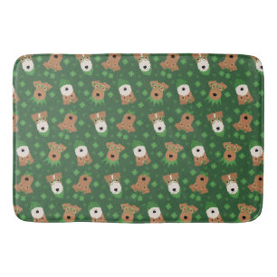 Happy St Patricks Day Welsh Wire Fox Terrier Dogs Bath Mat