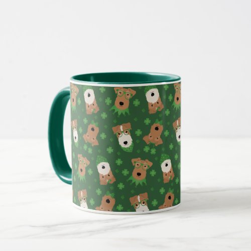 Happy St Patricks Day Welsh Wire Fox Terrier Dogs Mug