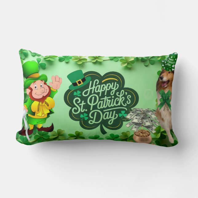 Happy St. Patrick's Day with our Helena Lumbar Pillow (Front)