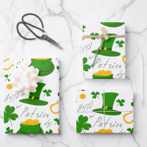 Happy st Patricks day Wrapping Paper Sheets