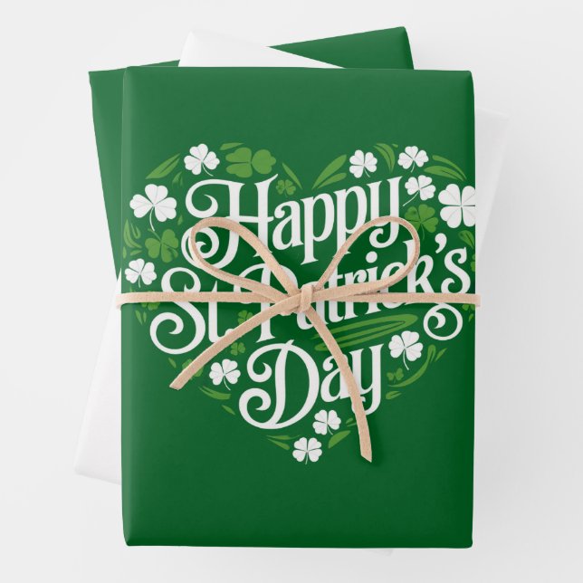 Happy St Patrick's Day  Wrapping Paper Sheets (In situ)