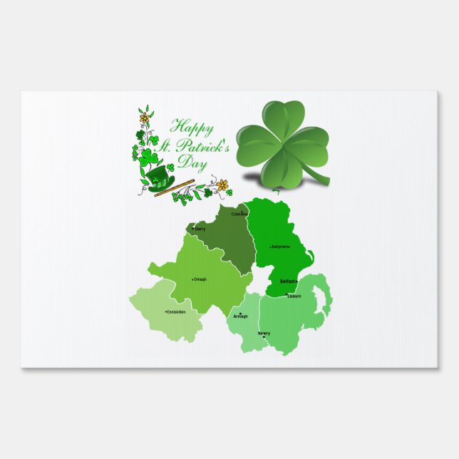 Happy St. Patrick's Day Yard Sign (Back)