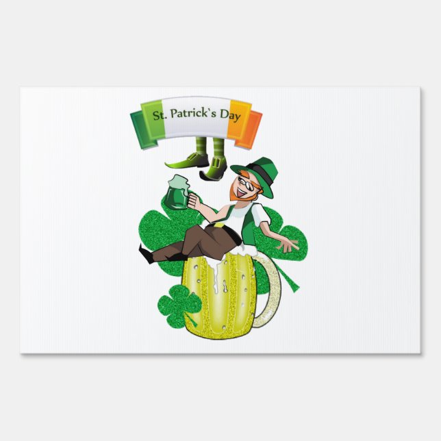 Happy St. Patrick's Day Yard Sign (Back)