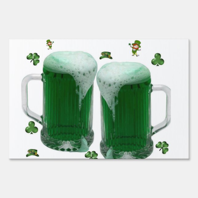 Happy St. Patrick's Day Yard Sign (Back)