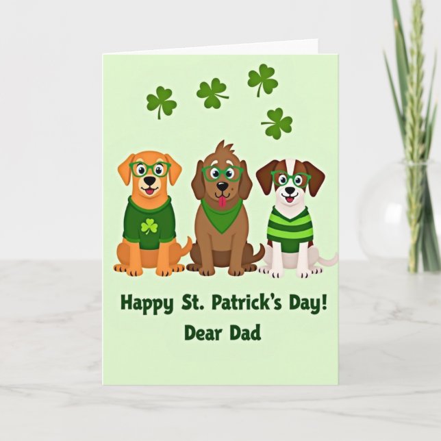 Happy St Patricks Dogs Card (Front)
