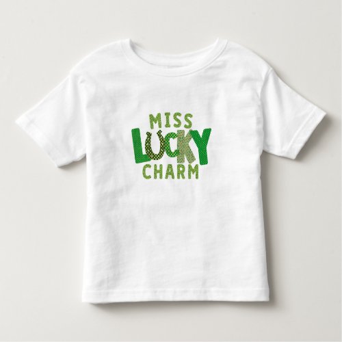 Happy St Patricks Miss Lucky Charm Toddler T_shirt