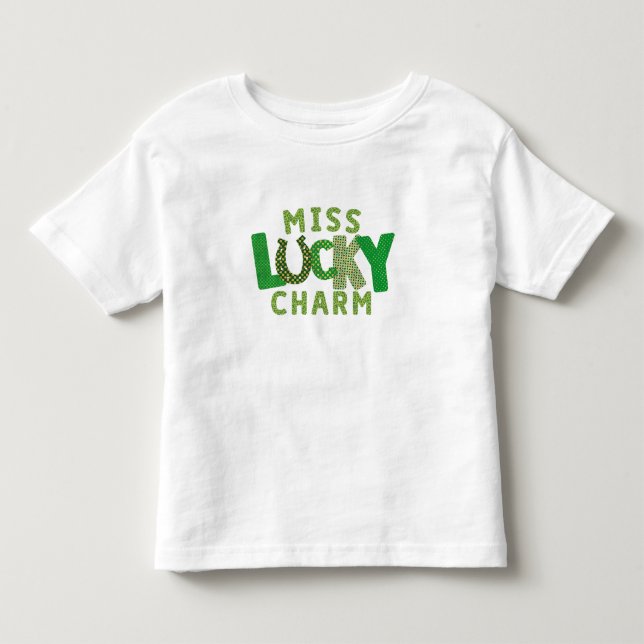 Happy St. Patrick's Miss Lucky Charm Toddler T-shirt (Front)