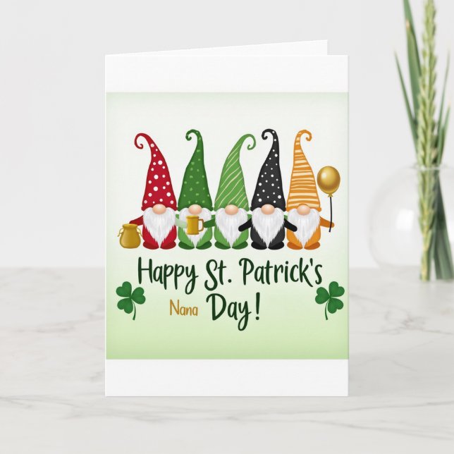 Happy St Patricks Nana Day Card (Front)